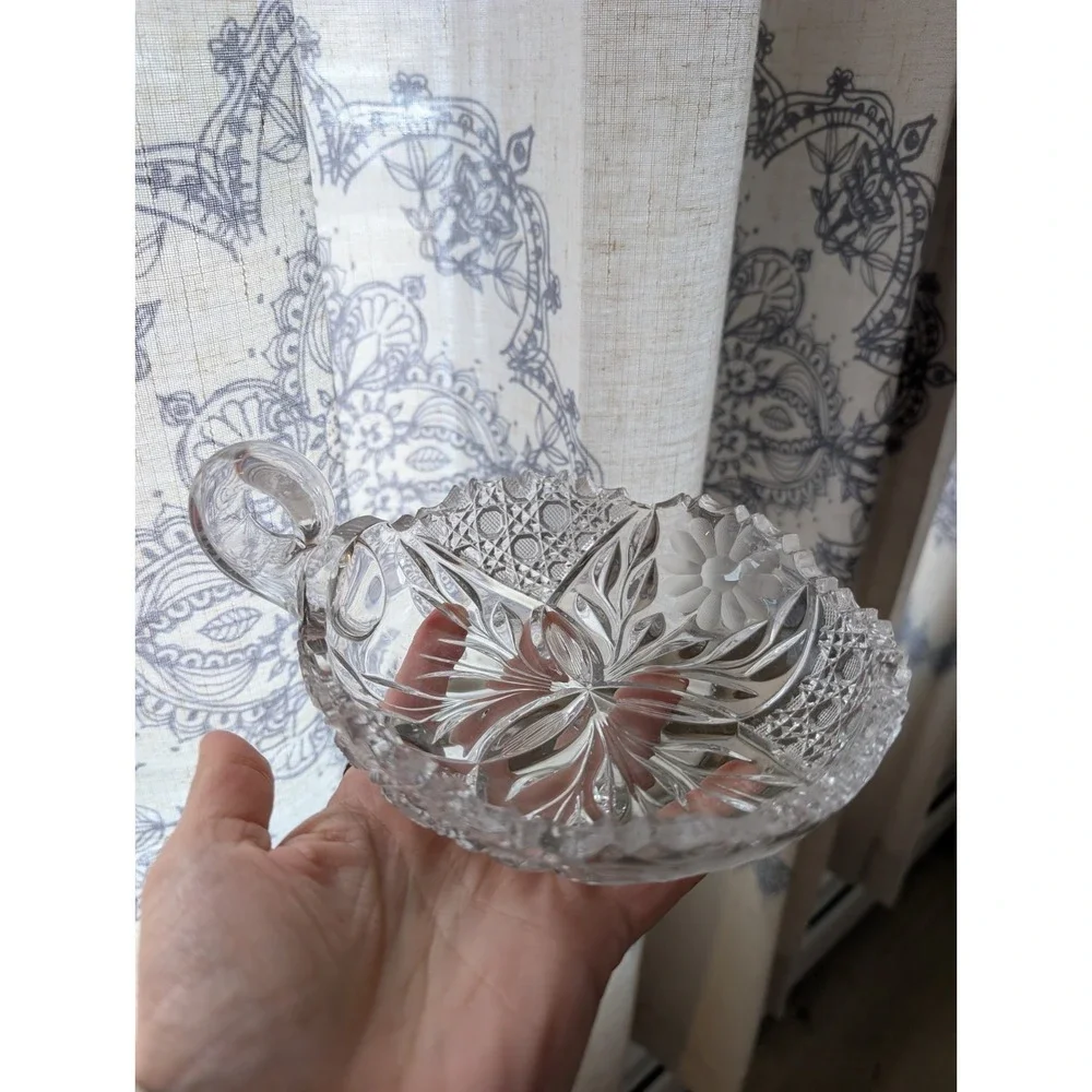 American Brilliant Cut Glass Sawtooth Rim 5